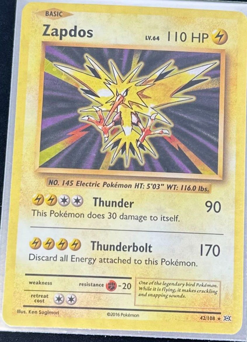 Pokémon Carte collezionabili: Zapdos 42/108 Englisch Pokémon Evolutions Holo Rare – Nuovo (secondo la descrizione) da Dübendorf venduto da TrimTrend