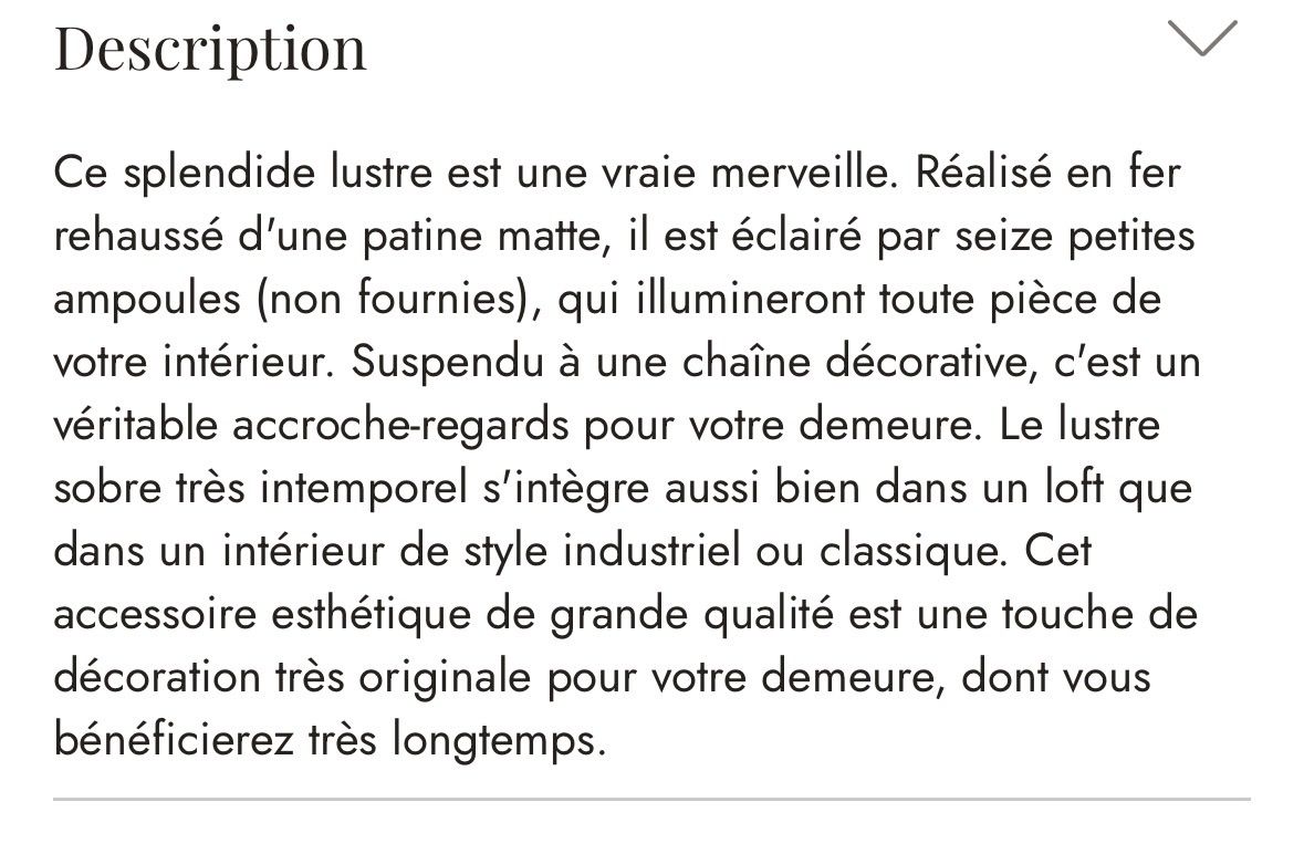 Loberon Lampade: Lustre moderne en fer forgé - Style rustique et élégant – Nuovo e nell'imballaggio originale da Commugny venduto da rus_my8v 6