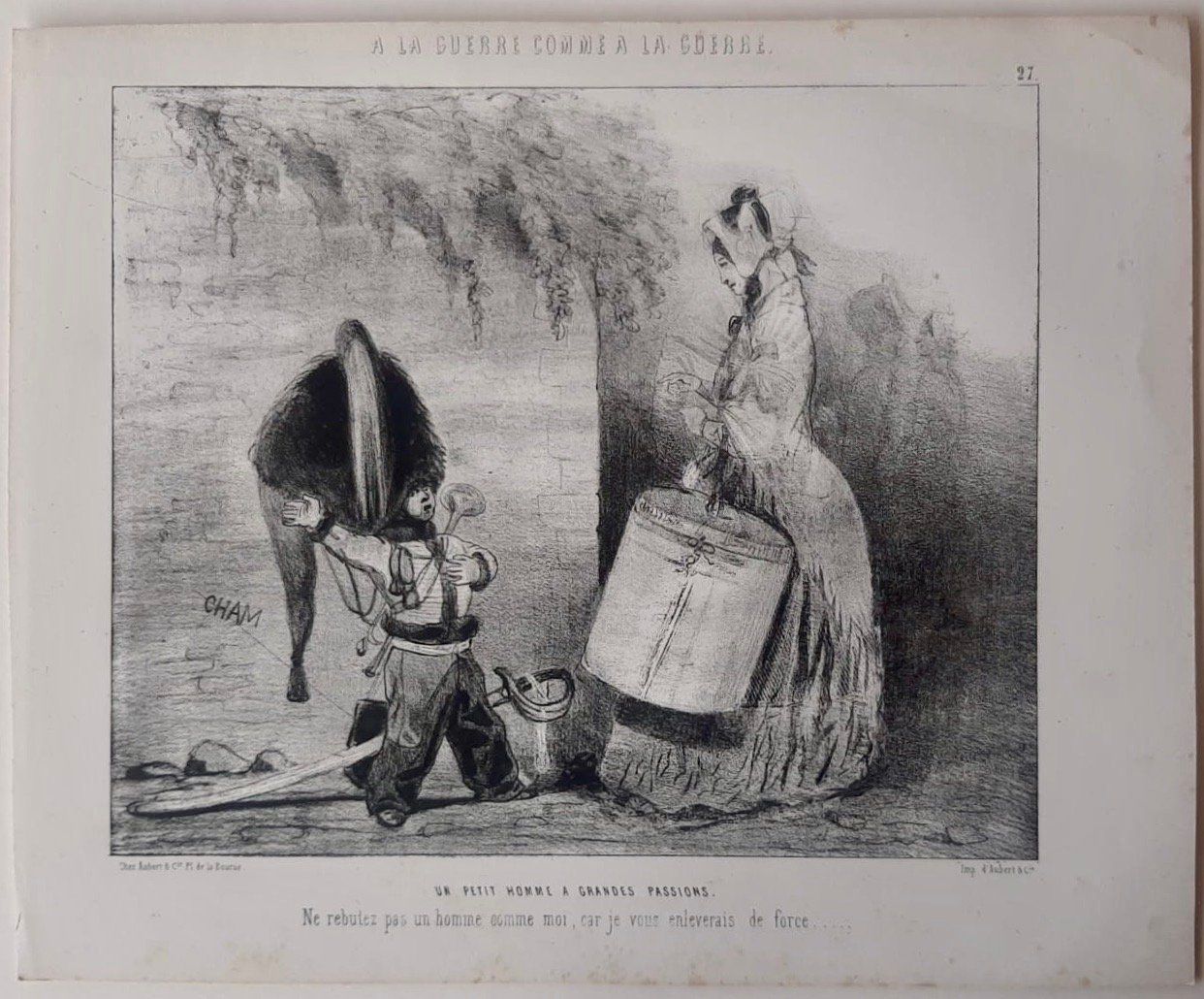 Grafica & Litografie: VICOMTE A. DE NOÉ DIT "CHAM" - LITHO - CARICATURE - 1855 – Usato da Sion venduto da Gravure8283 1