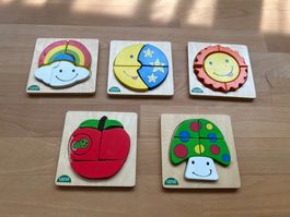 Lena Holzpuzzle, 5 Sujets, ab 2 Jahren, Top Zustand!