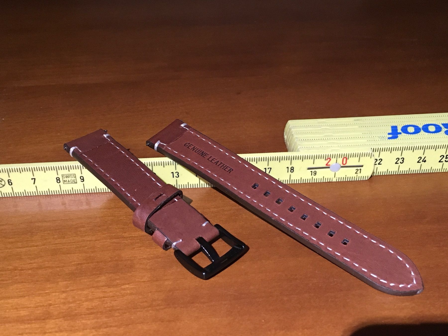 Bracciali & Braccialetti: UhrenArmband Leder 19 mm NEU mit Dornschliesse – Nuovo e nell'imballaggio originale da Wohlen AG venduto da PrivatSammlung 2