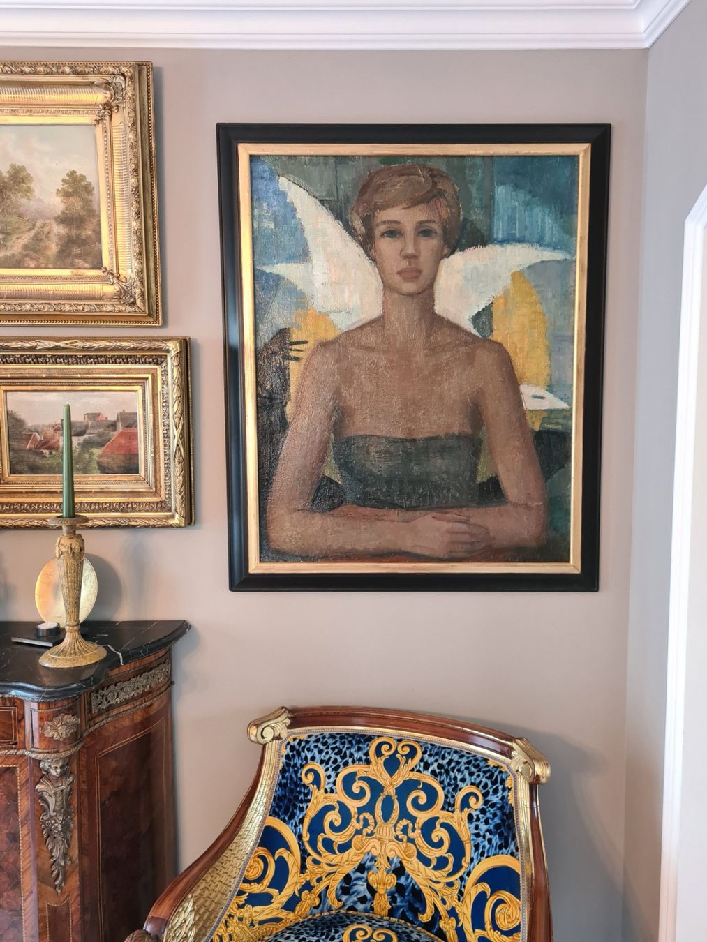 Dipinti: Grosses Portrait Gemälde von Susan Gray – Usato da Rotkreuz venduto da Dobermann5 5