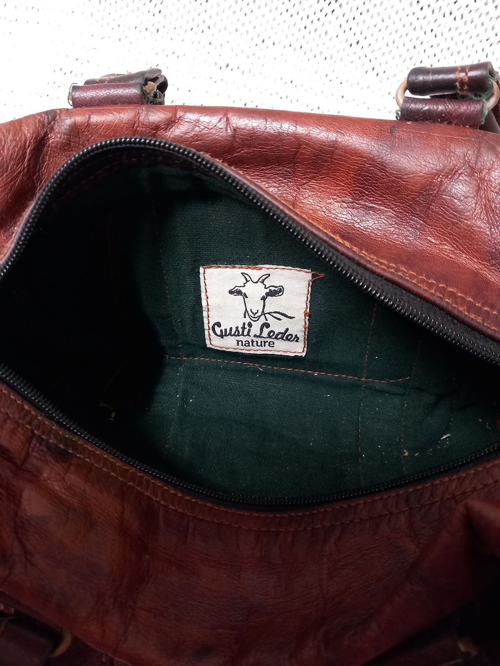 Borse: Gusti Ledertasche, echtes Leder, Vintage – Usato da Merligen venduto da muss_haben 3