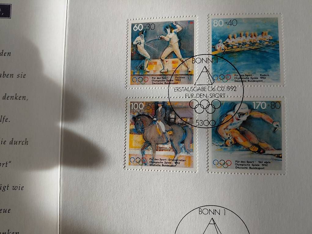 Tutti i francobolli: 5 Jahreskarten mit Briefmarken der deutschen Post – Usato da Zollikerberg venduto da Inhal 2