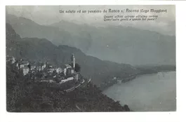 Un saluto da Ronco sopra Ascona (TI) Lago Maggiore - 1914