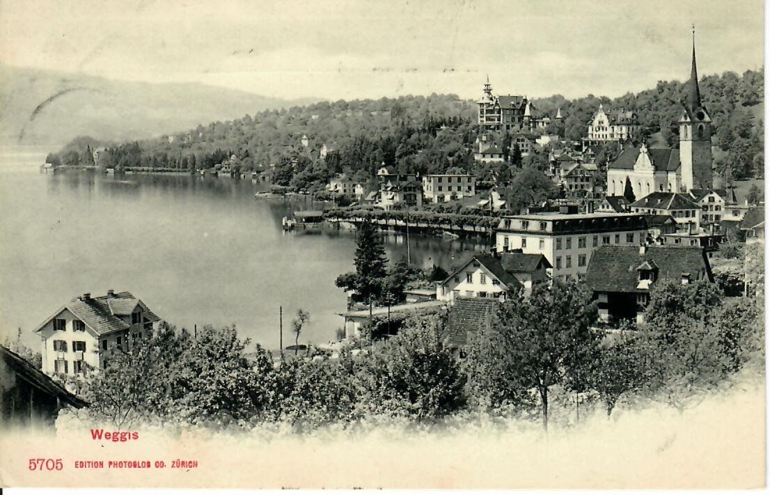 Cartoline postali: Weggis 1906 – Usato da Hochdorf venduto da Ziegel-16
