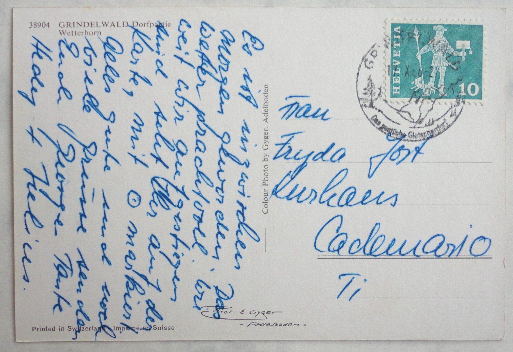 Cartoline postali: Grindelwald, Dorfpartie – Usato da Fétigny venduto da Billy2miny 1