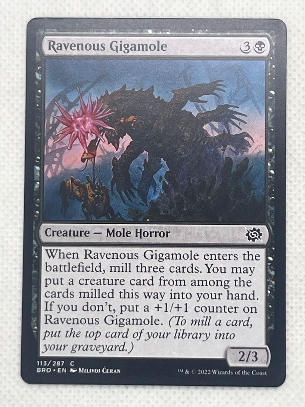 Magic The Gathering Sammelbilder & Trading cards: MTG Ravenous Gigamole BRO 113 Common – Gebraucht aus Hinterkappelen von Kim1992