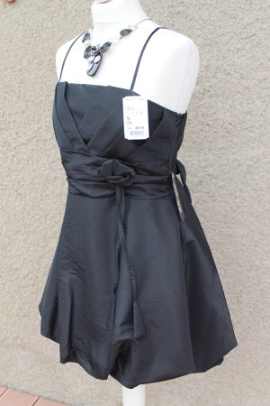 Robe de soirée noire ballon YENDI, taille M/L, NEUF