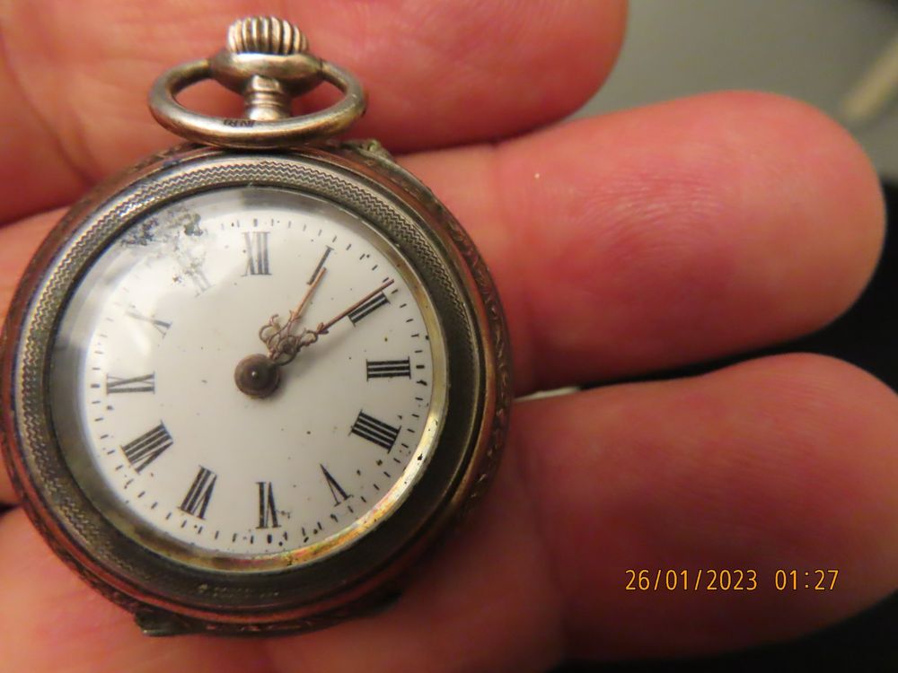 Silberdamentaschenuhr, läuft, Ø 31. mm 1