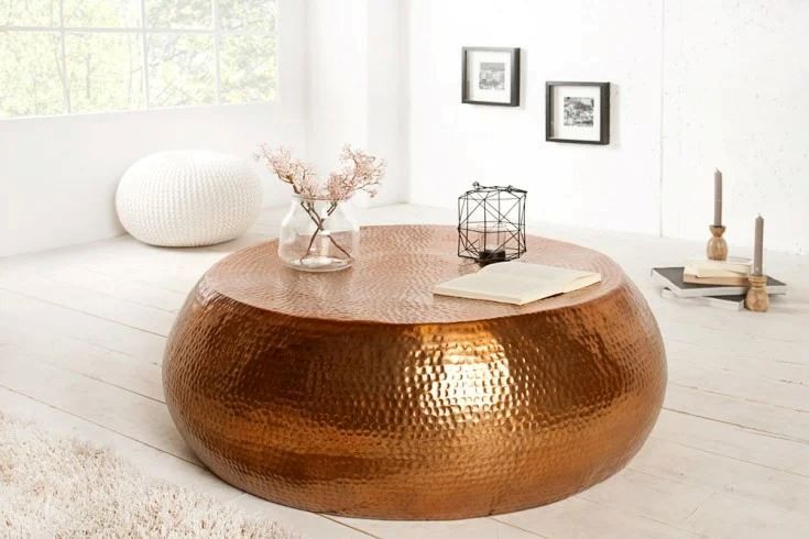 Tavoli: Handgearbeiteter Couchtisch, Kupfer – Nuovo e nell'imballaggio originale da Winterthur venduto da aredo 3