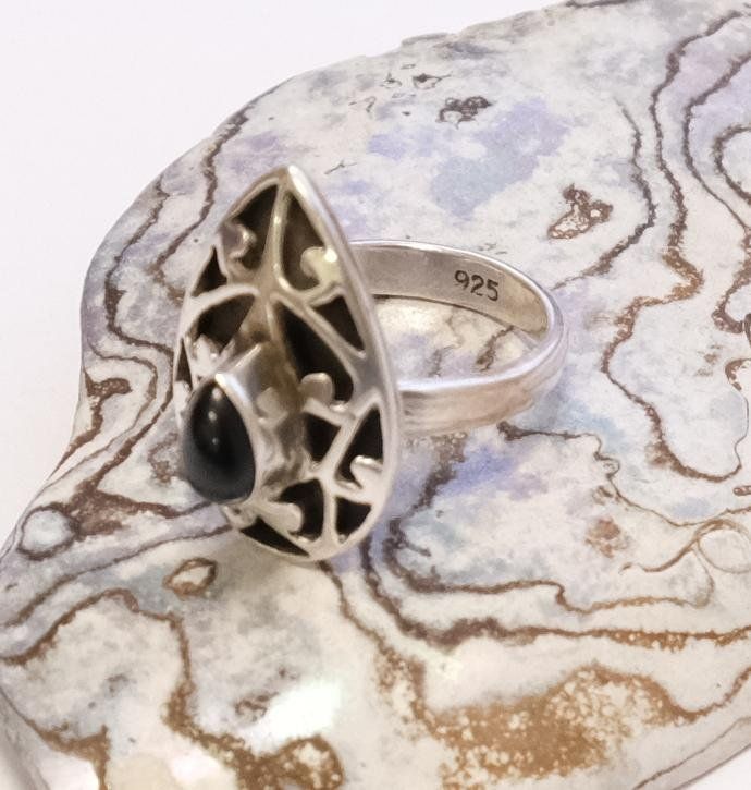 Anelli: Silberring Onyx Vintage – Usato da Zürich venduto da Melody2000 1