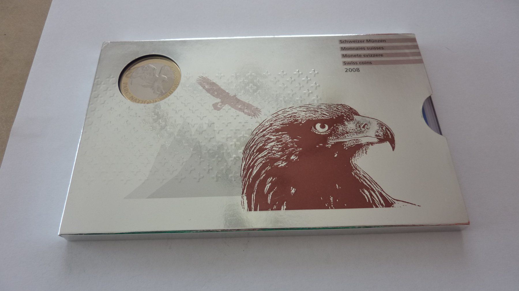 Alle Münzen: Schweizer Münzsatz : Steinadler  2008 , Polierte Platte – Neu und originalverpackt aus Birrwil von Schnaepli