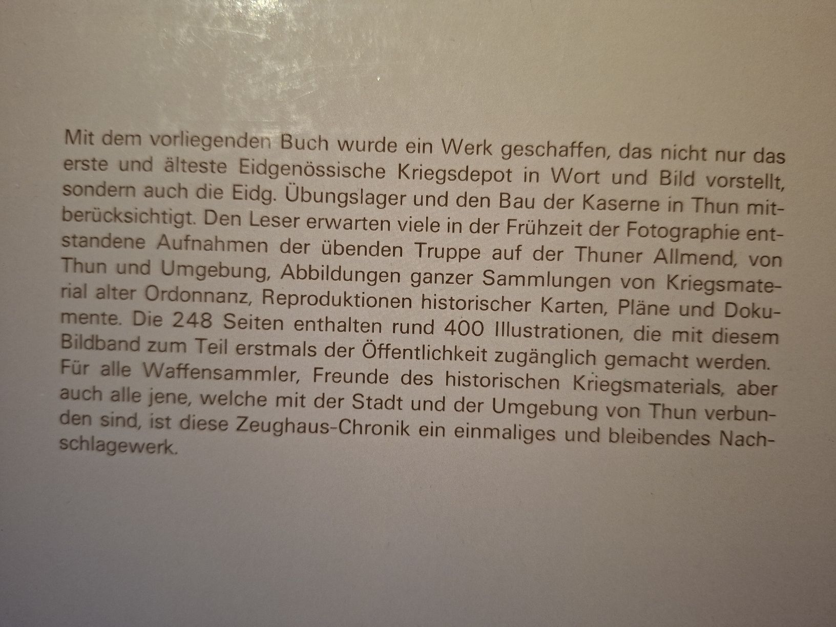 Libri: Buch , Zeughaus-Chronik Thun 1857-1982 – Usato da Schwanden Sigrisw venduto da pho_2mc9 9