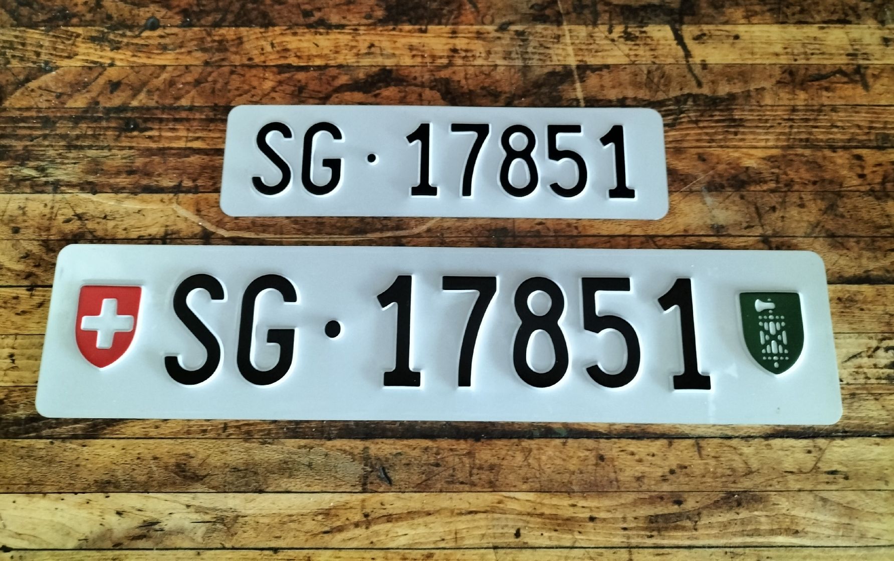 Insegne: Kontrollschild SG 17851 – Usato da Montlingen venduto da Cram88