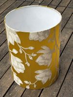 Lampenschirm floral gelb-weiss