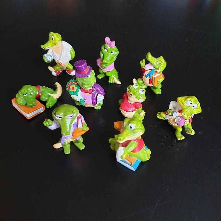 Statuette: Ü-Eier Figuren 1991 Die Kroko Schule – Usato da Urnäsch venduto da Nakamotix
