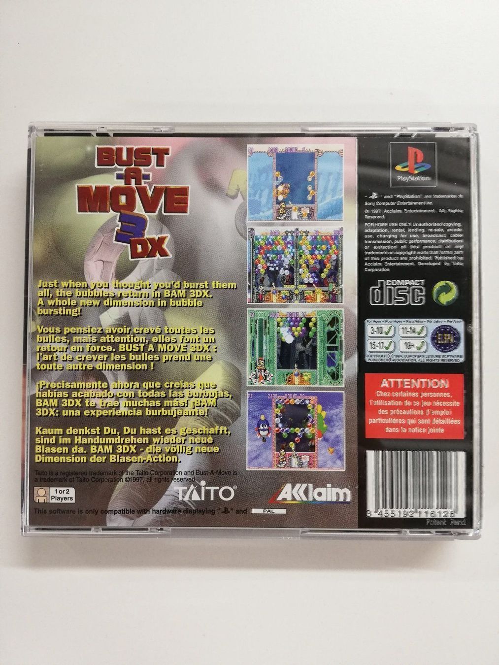 Sony Giochi: Bust-a-Move 3DX / Sony Playstation 1 PSX – Usato da St. Gallen venduto da zorro_dc 1
