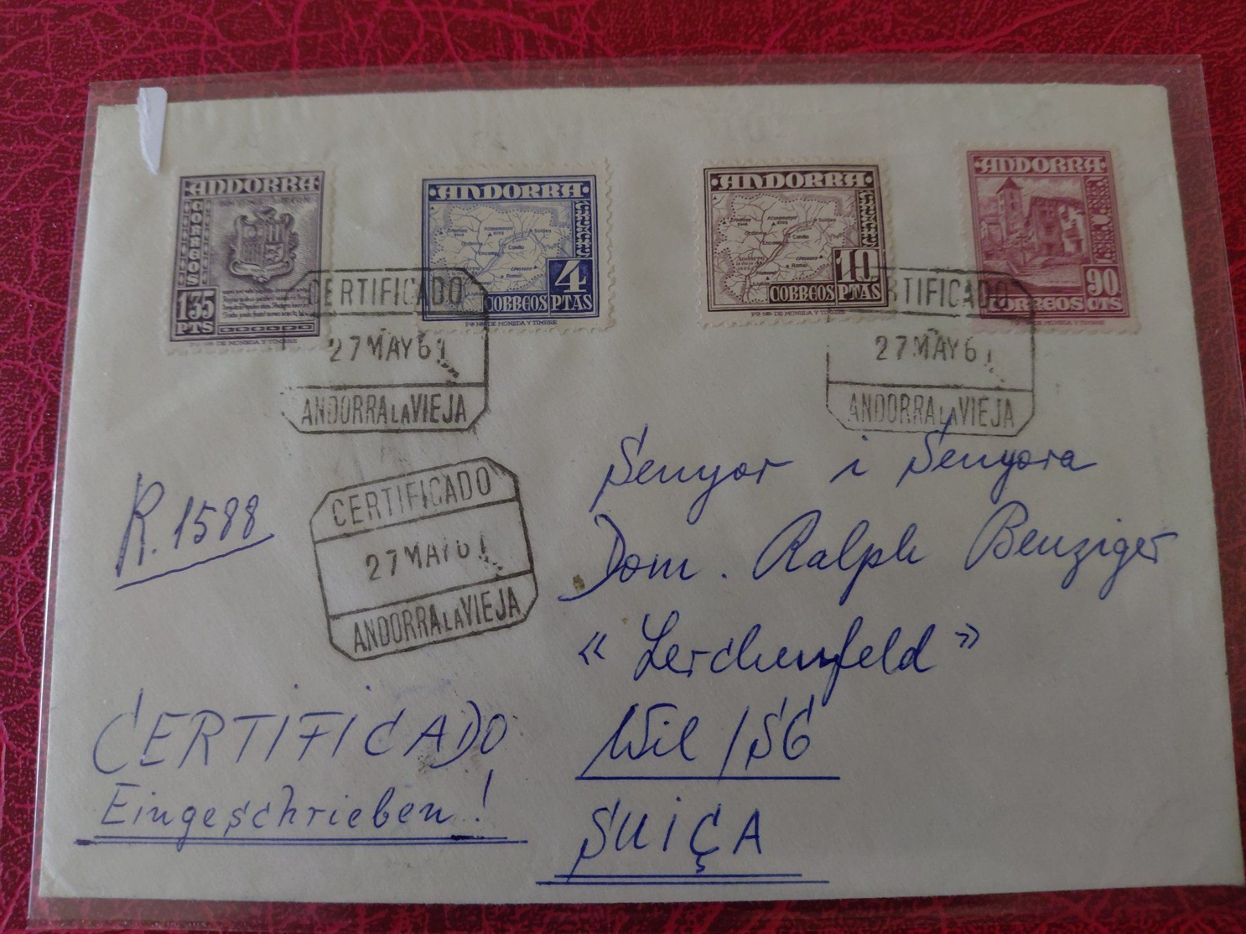 Alle Briefmarken: Brief spanisch Andorra 1967 – Gebraucht aus Horw von Onurb008