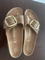 Birkenstock Madrid Big Buckle – cuir taupe/brun – taille 41