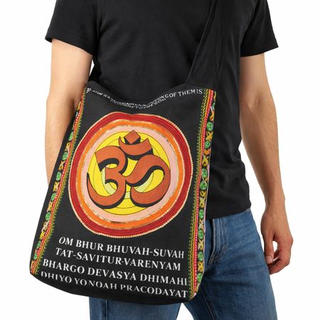 Umhängetasche OM Tasche Gayatri Mantra Indien Hippie Beutel