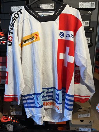 Schweizer Eishockey Nationaltrikot, getragen, Grösse XL