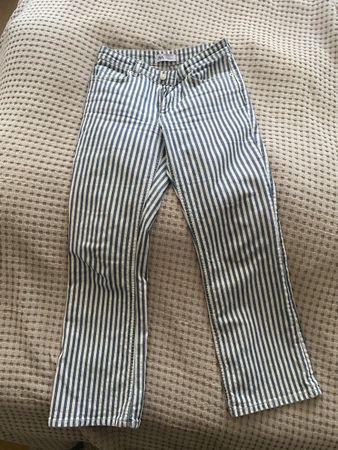 Zara Streifenhose marineblau weiss Gr. 36