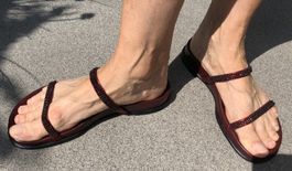 PEDRO GARCIA Sandalen Leder und Satin bordeaux Gr. 39