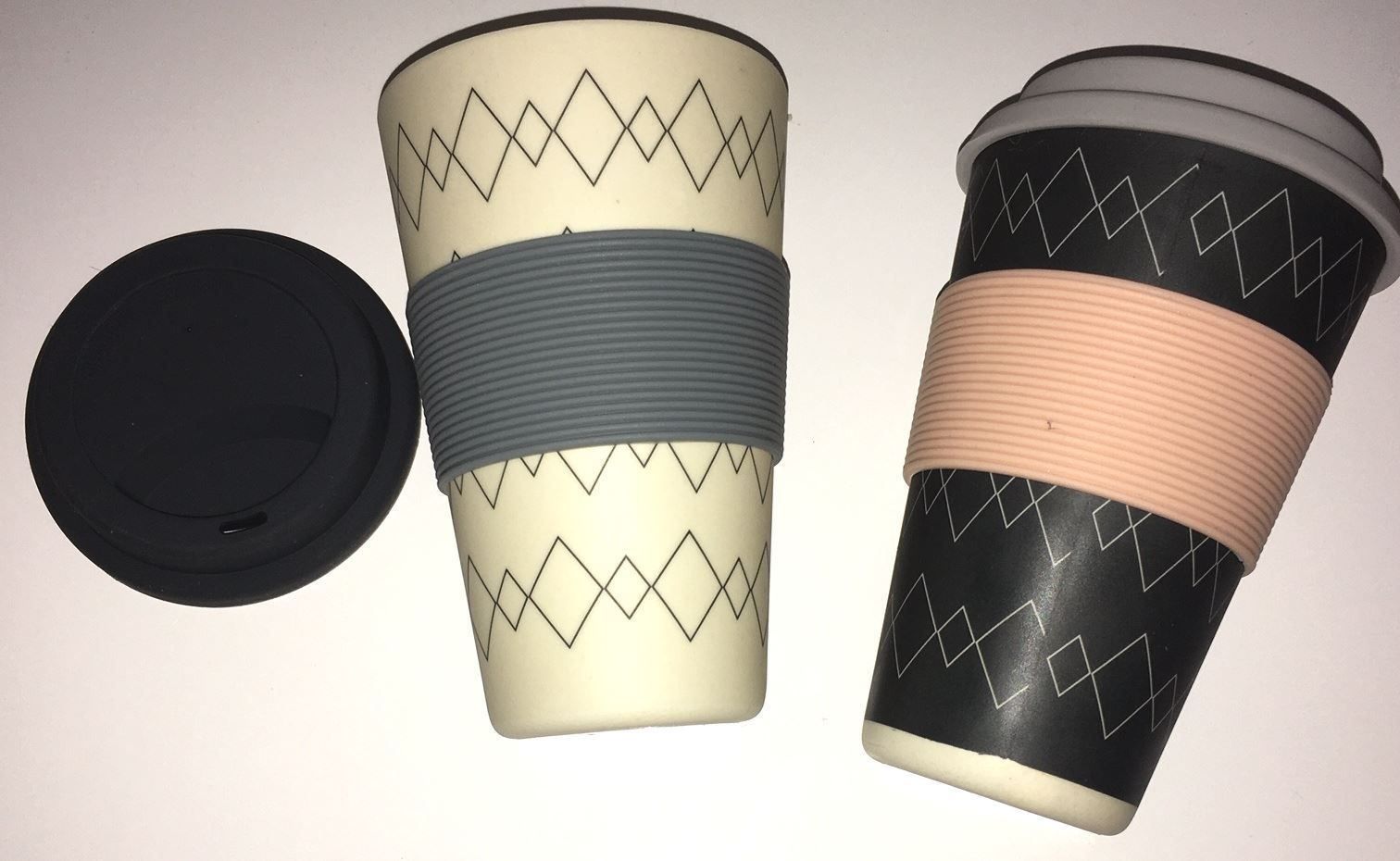 Tassen: 2 Stück Bambus-Kaffeebecher mit Deckel  Volumen 340 ml – Neu und originalverpackt aus St. Gallen von schnaeppchen-preise 2