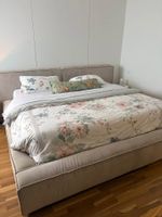 Westwing Polsterbett Lennon mit Stauraum + matratze