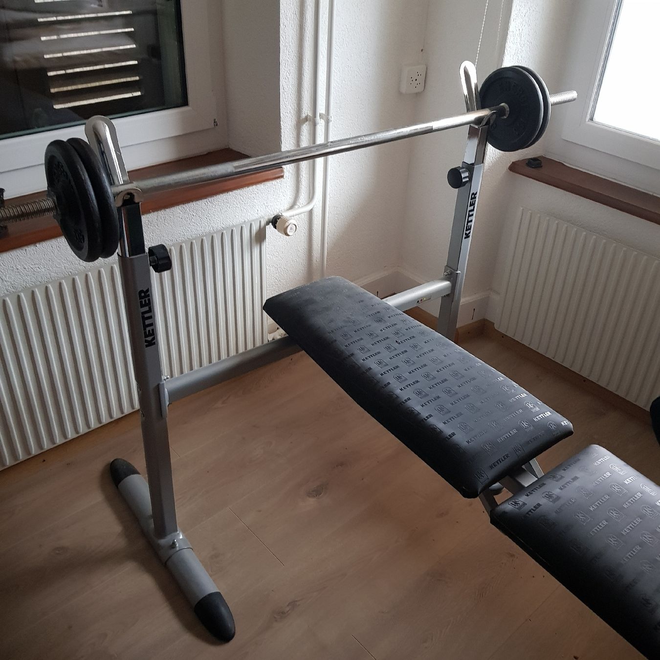 Kettler Manubri & Pesi: banc musculation kettler avec poids – Usato da Court venduto da Lechotg 2