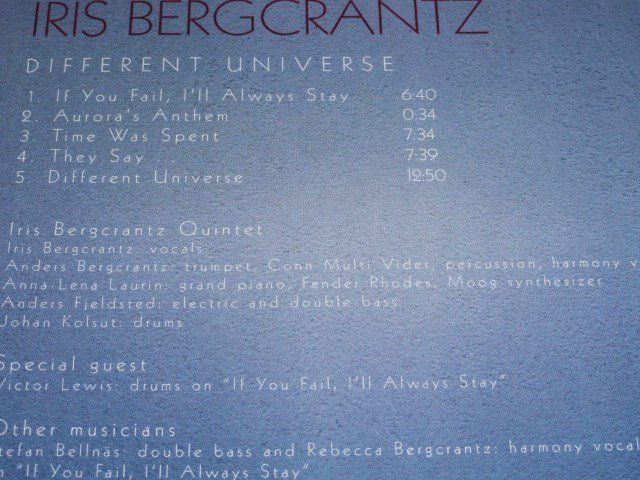 CD: Iris & Anders Bergcrantz, Anna Laurin - Different Universe – Usato da Unterbäch venduto da yohanson 2