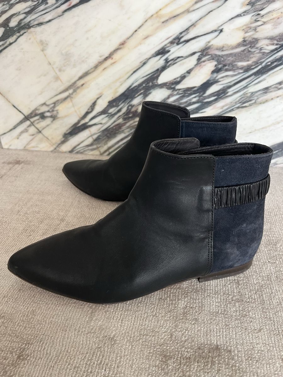 Scarpe da donna: Schwarze Leder Stiefeletten, Grösse 38 – Nuovo (secondo la descrizione) da Zürich venduto da ana.vla