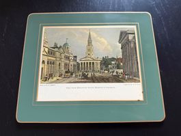 Vintage Untersetzer mit London St. Martin's Church Motiv