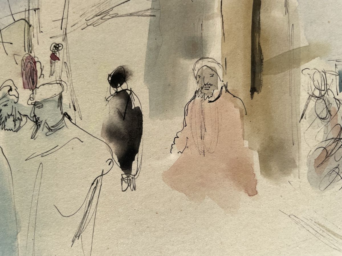Dipinti: W. Hartmann Aquarell 31 Marokko – Usato da Biel/Bienne venduto da Galaq 3