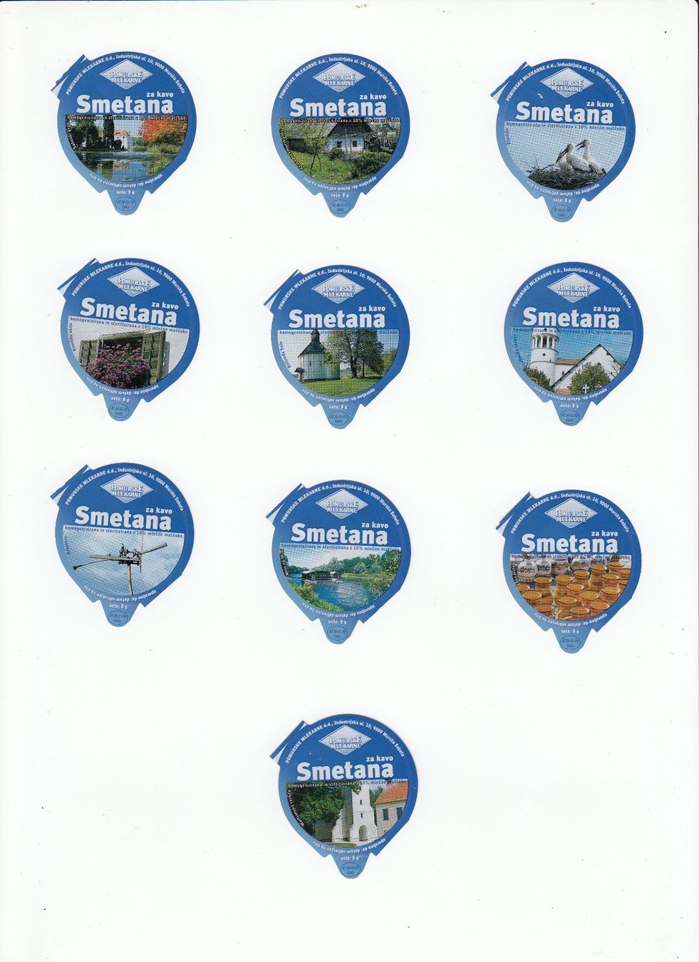 Coperchi dei cremini per caffè: Slowenien, 1C Landschaften  Riegel – Usato da Burgdorf venduto da veieli20