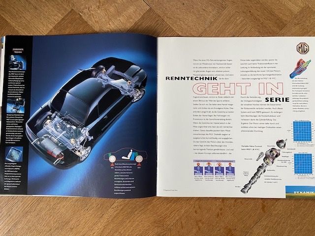 MG Dokumente: MG MGF Prospekt Grossformat deutsch CH Brochure ca 1995 1996 – Gebraucht aus Langenthal von Andreasdavidk 4