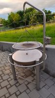 Edelstahlgrill mit Höhenverstellbarem Gitterrost