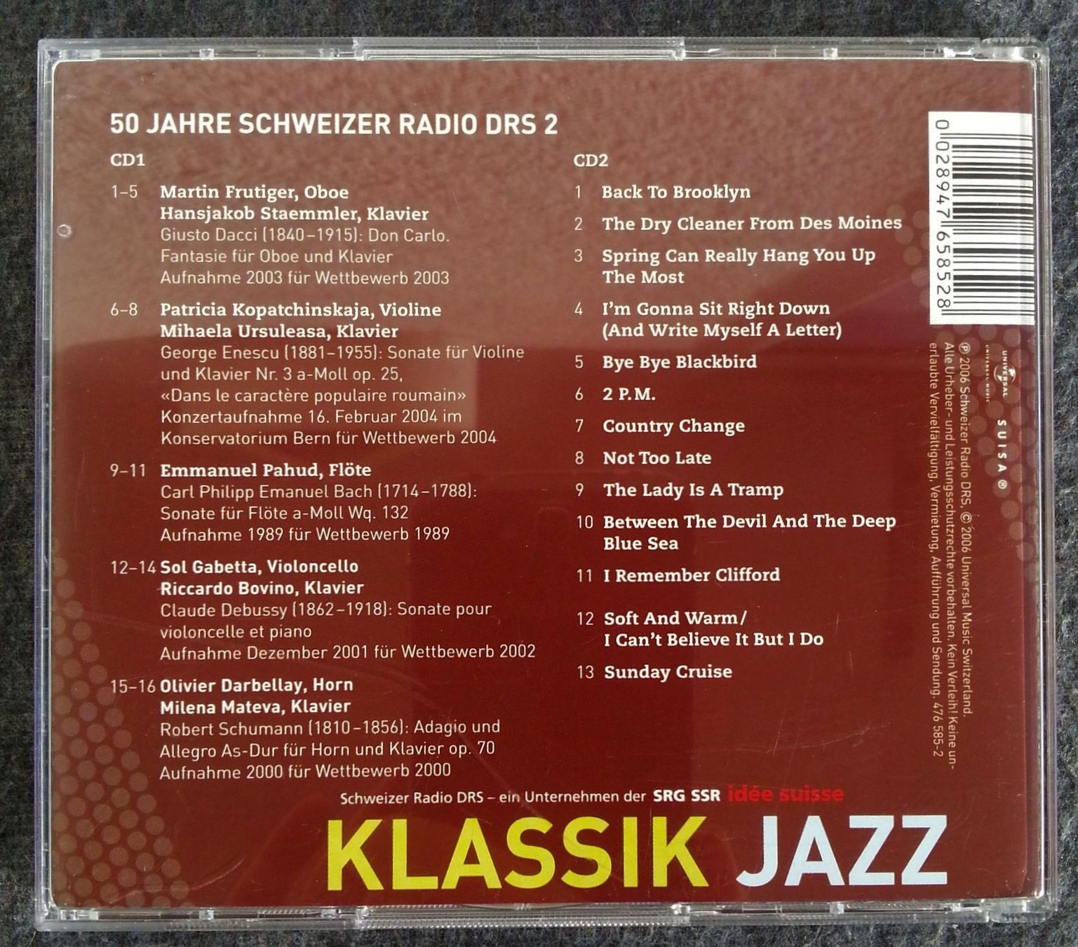 CD: Doppel-CD 50 Jahre DRS 2  - KLASSIK Jazz, 2006 – Usato da Oberriet SG venduto da Atir47 3