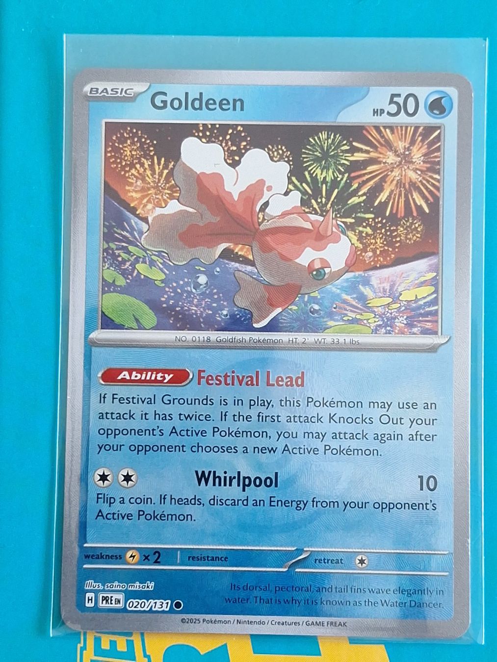 Pokémon Carte collezionabili: Goldeen - Pokeball Reverse Holo - Prismatic Evolution – Usato da Altstätten SG venduto da GGsGameshop