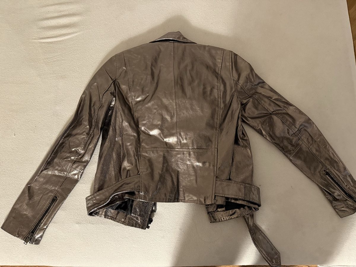 Zara Jacken: Bikerjacke Metallic Silber, ZARA, Grösse S – Gebraucht aus Zürich von vallup_9 2
