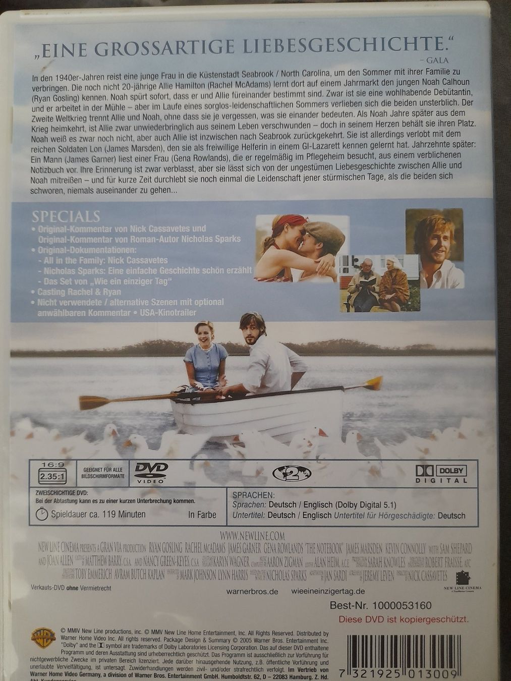 Tutti i DVDs: DVD: Wie ein einziger Tag mit Ryan Gosling – Usato da Eiken venduto da Lashar 1