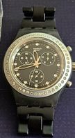 Swatch Irony Diaphane Uhr mit Steinen schwarz gut erhalten
