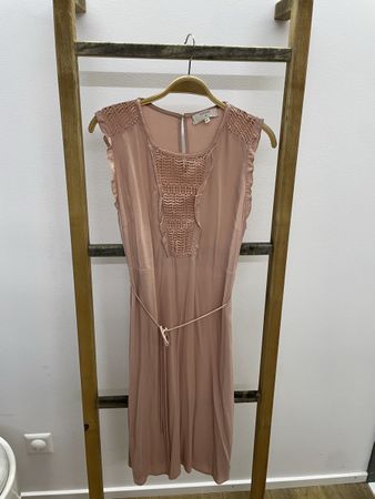 Sommerkleid Cream Gr. 36 Rosa Spitze Boho Chic