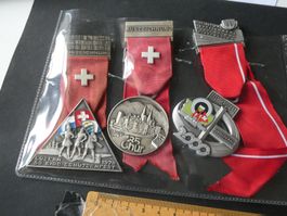 Schweiz, 3 alte Schützen-Medaillen Nr. 8
