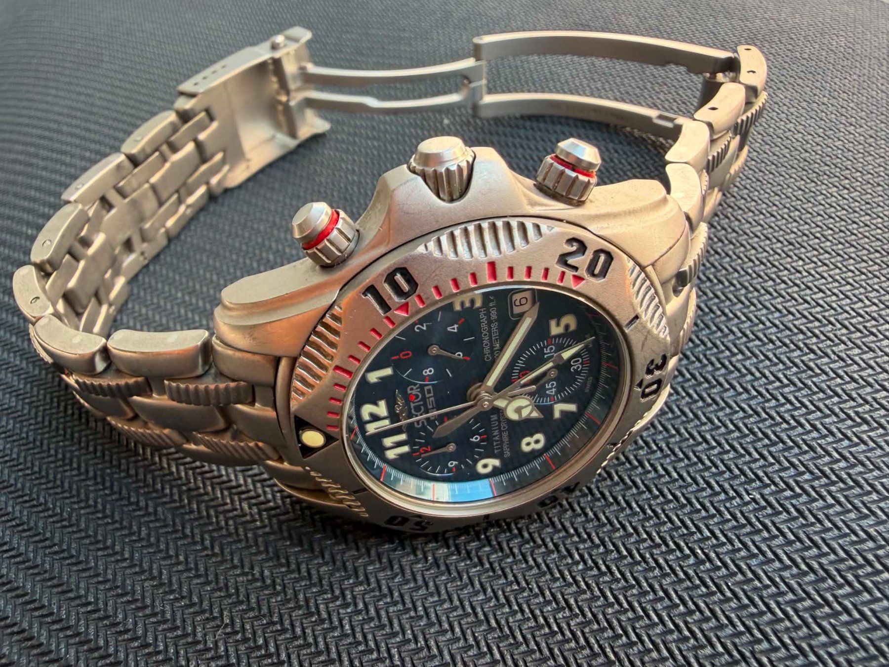 Sector Orologi: Sector 950 Titanium Chronograph 300M Sapphire Crystal Blaue – Usato da Luzern venduto da pan_bh7h 2