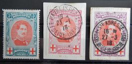 Belgien Kat. 110-112 */gest. 1915