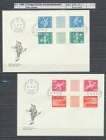 1968 Postgeschichte und Baudenkmäler, FDC (2 Briefe)