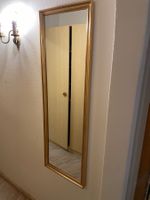 Grosser Wandspiegel mit Goldrahmen – 40 × 125 cm – Vintage