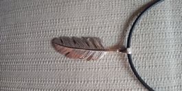 Kette Silber 925 mit Anhänger Feder Boho zu Nile Free People
